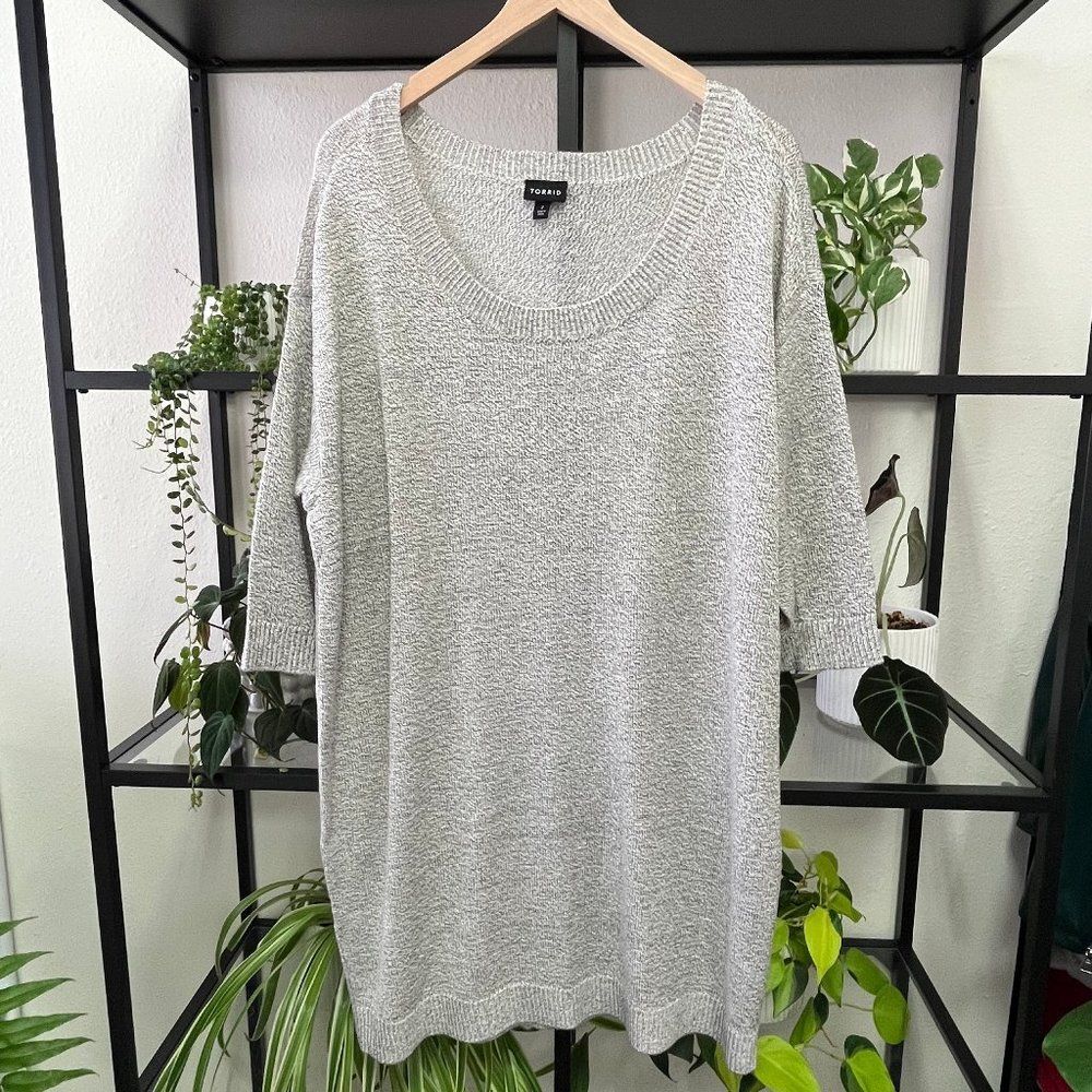 New Torrid Gray Knit Tunic Sweater - Size 2X
